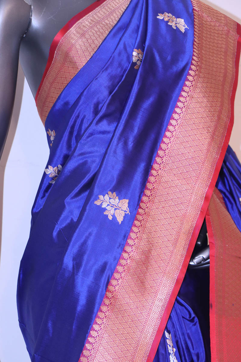 Designer & Exclusive Gold Silver Handloom Banarasi Silk Saree